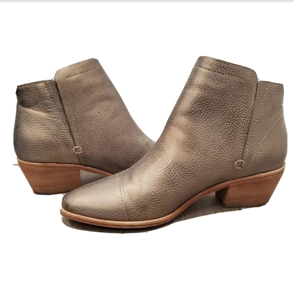 NEW Joie Jodi Metallic Leather Ankle Boot - Picture 1 of 5